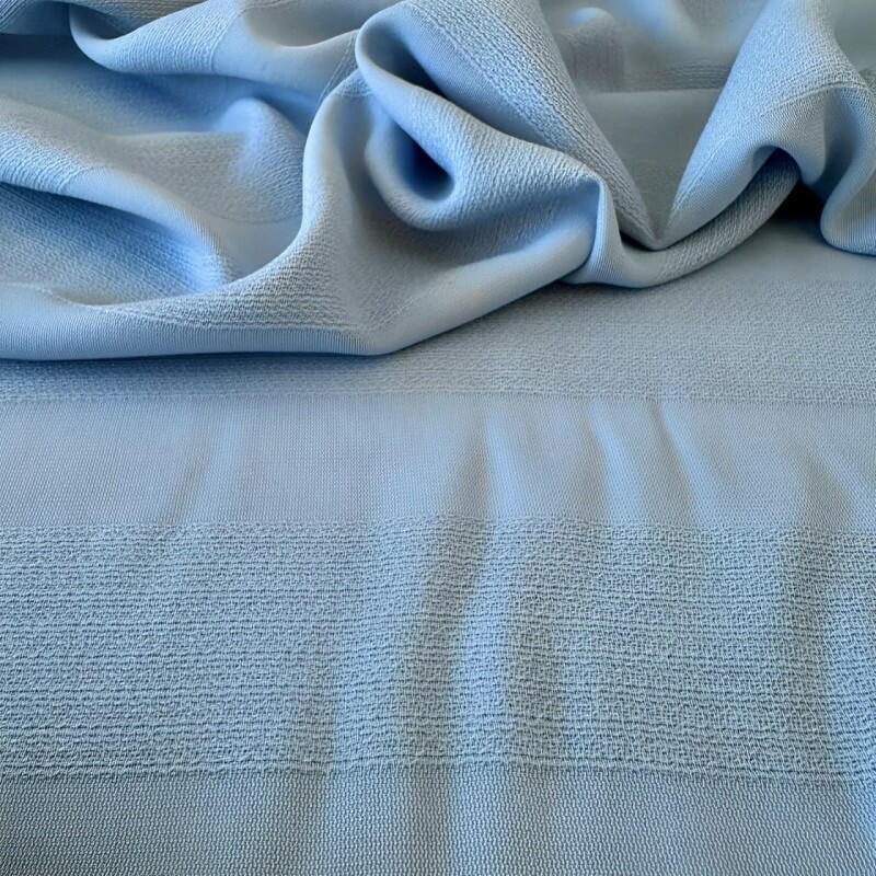 Viscose Cairo Azul Claro - Maquinetada